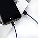 Iphone Charger 5Pack Cable Data Sync USB Cord Wecool Lightning Cable Nylon Braided 8 Pin Charging for iPhone iPad iPod Black and Blue