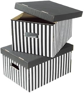 Caja de almacenaje de cartón decorado, de 50 x 45 x 25 cm: Amazon.es: Hogar