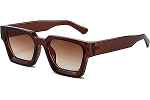 AIEYEZO Square Sunglasses for Women Men Square Thick Frame Sun Glasses Simple Designer Style Shades