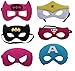 12 Pieces Superheroes Party Character Felt Fun Cosplay Masks Headwear Boys and Girls Theme (SuperGirls)
