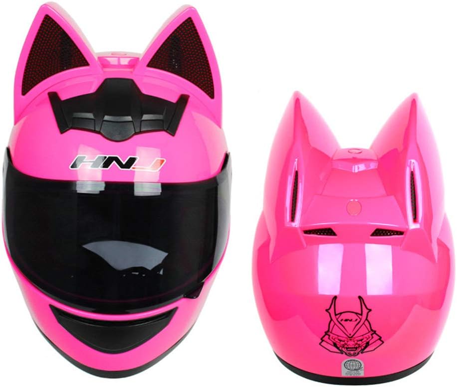 Kuaikesport Casque Moto Modulable Integral Casque De Moto Cross Casque Scooter Avce Oreilles De Chat De Personnalite Amovible Pour Adulte Homme Femme Casque Visage Complet Casco Helm Vetements De Protection Casques Modulables
