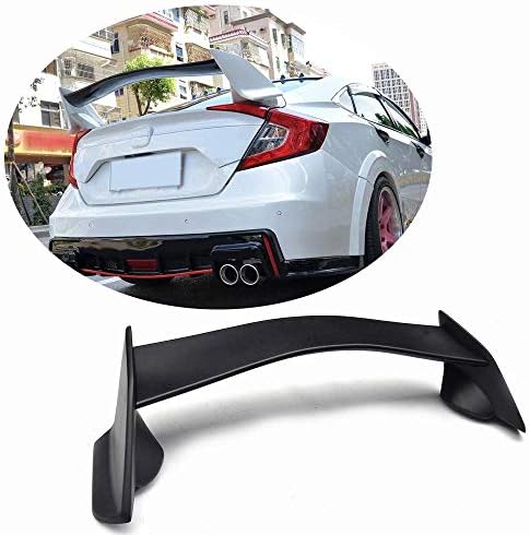 トランクスポイラー合うホンダシビック10thセダン16 17 18ブラックabsリアネタバレ Type R