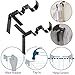 Ownest 2 Pack Double Curtain Rod Brackets Adjustable Wall Bracket for Window Bedroom Decoration