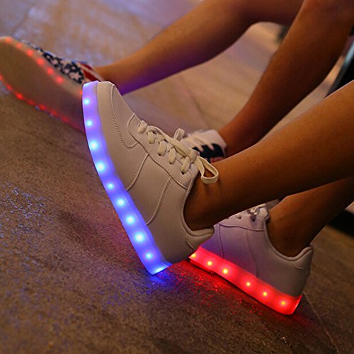 Unisex Hombres Mujeres 7 colores Zapatos Blanco Negro (elegir un tamaño más grande)