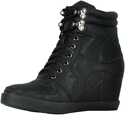 Refresh Footwear Women's High Top Hidden Wedge Fashion Sneaker