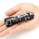 MECO Mini LED Flashlight Adjustable Beam 3 Mode ME07 EDC Torch Powered by AA Battery Not Included
