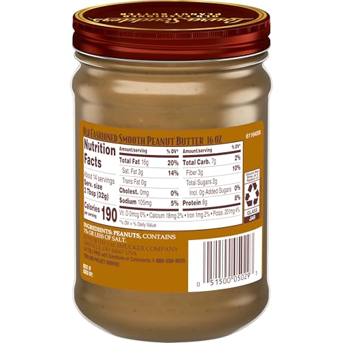 LAURA SCUDDER’S ALL NATURAL SMOOTH PEANUT BUTTER, 16 OZ. JAR