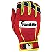 Franklin Sports Adult MLB CFX Pro Batting Gloves, Adult Large, Pair, Red/Optic Yellow