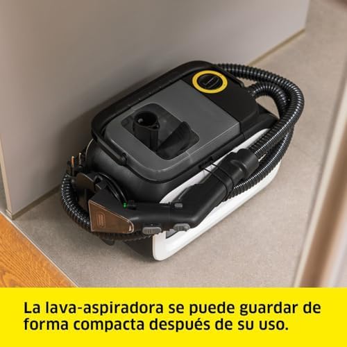Lava-aspiradora SE 3 Compact, 500 W, depósito Agua Limpia: 1,7 l, Superficie: 2,76 m², 4,1 kg, Manguera de pulverización y aspiración, Boquilla de Lavado tapicerías y Ranuras