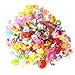 Decorative Craft Buttons, 200 Pieces, Colorful Animal and Fruit Designs, Backhole Style for DIY Sewing and Scrapbooking