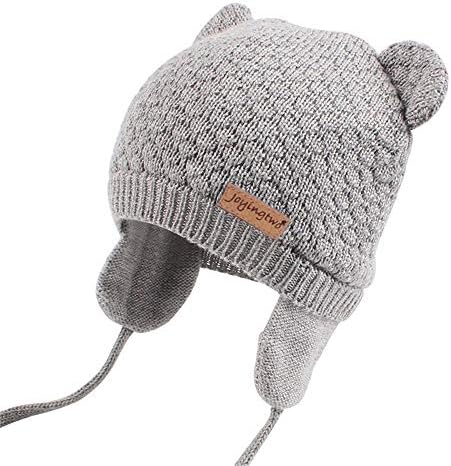 Joyingtwo Soft Warm Knit Todder Cute Bear Baby Beanie Hat with Ear Flap
