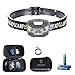 CREE LED Headlamp Caloics USB Rechargeable Bright Flashlight for Hunting, Camping, Night Fishing, Running, Reading, Kids, Perfect Hands-free Outdoor Work Light (Gray)