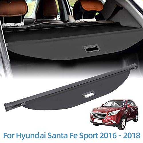 Vesul Black Tonneau Cover Rear Trunk Cargo Luggage Security Shade Compatible With 2016 2017 2018 Hyundai Santa Fe Sport On Galleon Philippines