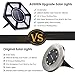 AUSHEN 4 Pack Solar Ground Lights, 12 LED Bulbs Solar Powered Disk Lights Solar Garden Lights Outdoor Waterproof Bright in-Ground Lights for Patio Lawn Pathway Yard Walkway Driveway Deck Pool (White)