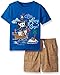 Kids Headquarters Baby Boys' Solid Jersey Tee and Woven Printed Shorts