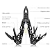 INTEY Multitool Knife Multi Tool Black Oxide Stainless Steel 11 in 1 Multiplier with Nylon Sheath
