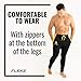 FlexzFitness Men's Workout Running Pants and Sweatpants - Lightweight Winter Gym Pants with Pockets and Zippers Black