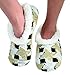 Snoozies Womens Multi Artisan Comfy Soft Fleece Slipper Socks - Black Tan Houndstooth, Large