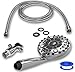 Aquarius Mist Handheld Shower Head With Hose (Extra Long) Spa Grade High Pressure Hand Held Showerhead Wand With 6 Spray Settings – Adjustable Mount Holder & Teflon Tape (Chrome)
