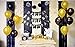 Sterling James Co. Funny Birthday Party Pack - Black & Silver Happy Birthday Bunting, Poms, and Swirls Pack- Birthday Decorations - 21st - 30th - 40th - 50th Birthday Party Supplies