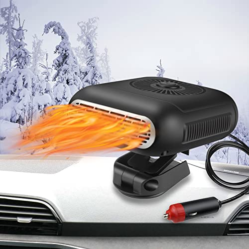 Portable Car Heater, 12V 120W Heater for Car That Plugs Into Cigarette
