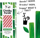 The Cheeky Panda Bamboo Paper Straws | 250 Coloured Straws Red Stripes view 4