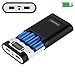HAWEEL 4 x 18650 Charger Box, Portable Power Bank and Battery Charger Box with 2 USB Port and Power Display for iPhone iPad Samsung LG Sony HTC PSP Camera etc, Battery Not Included(Black)