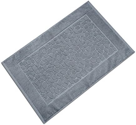 Bath Mat Washable Bath Rugs For Bathroom with Non-Slip Area Anti-Slip Rug Pad Quick Dry Hotel &amp; SPA Bath Towel Durable Cotton Dark Gray