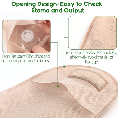 LotFancy 10PCS Colostomy Bags with Clamp Closure, Ileostomy Supplies, One Piece Drainable