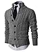H2H Mens Premium Various Styles Twisted Knit Cardigan Sweater with Button Details