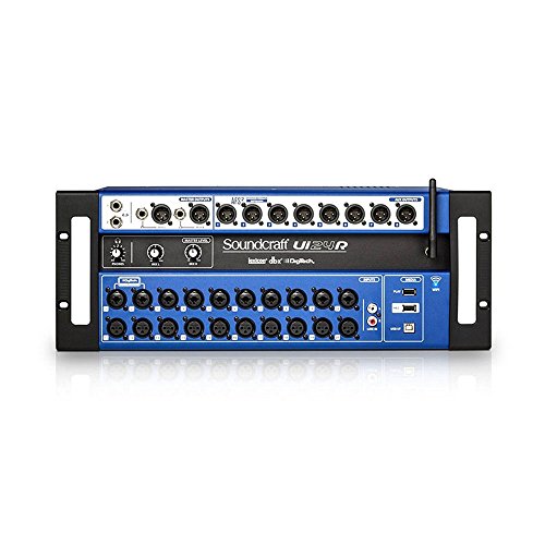 Soundcraft Ui24R 24-Channel Digital Mixer / Multi-Track USB Recorder with 24 AxcessAbles XLR-XLR20 Audio Cables