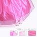 LOEL Girls New Princess Party Costume Aurora Long Dress, 120CM,120cm for 4-5 year,Pink