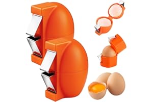 2Pcs Egg Shell Opener, 2026 Upgraded Stainless Steel Egg Cracker Tool, Multifunctional Eggs Separator, Boiled EggPeeler Tool 