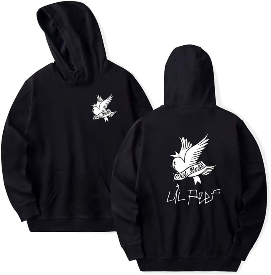 Lil Peep Hoodie Sweatshirts Fashion Loose Fleece Hooded Sweater Casual Warm Jacket for Men/Women