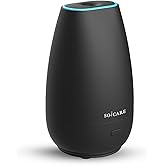 SOICARE Car Diffuser for Essential Oils, Small Portable Car Essential Oil Diffuser with Built-in USB Cable, Mini Aromatherapy Air Scent Humidifier Diffuser for Travel/Office/Home (Elegant Black)