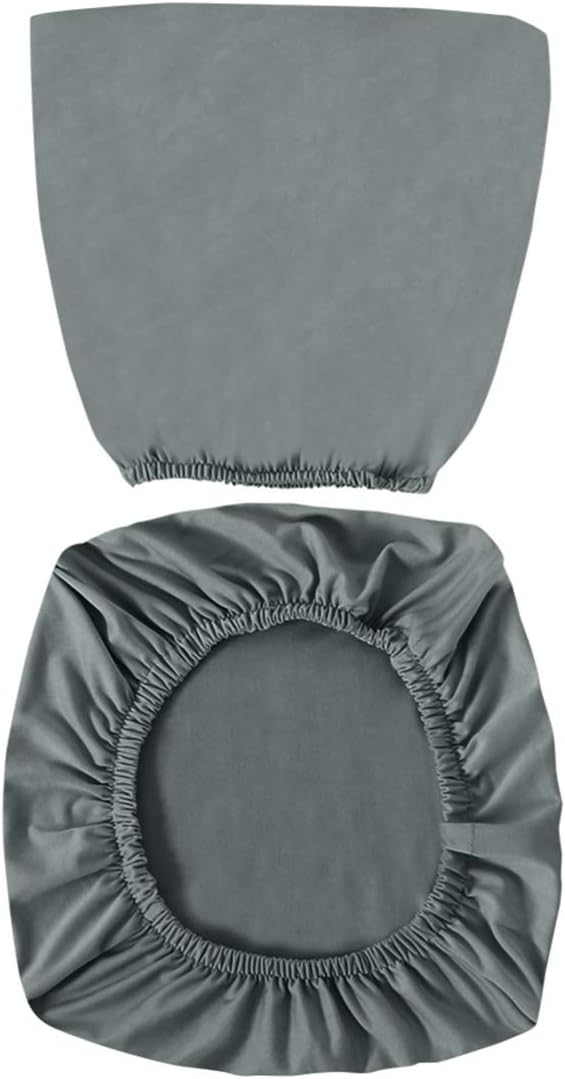 VOSAREA Office Chair Covers Stretch Computer Desk Chair Slipcovers Protector Removable Washable Chair Seat Cushion Protectors (Deep Grey)