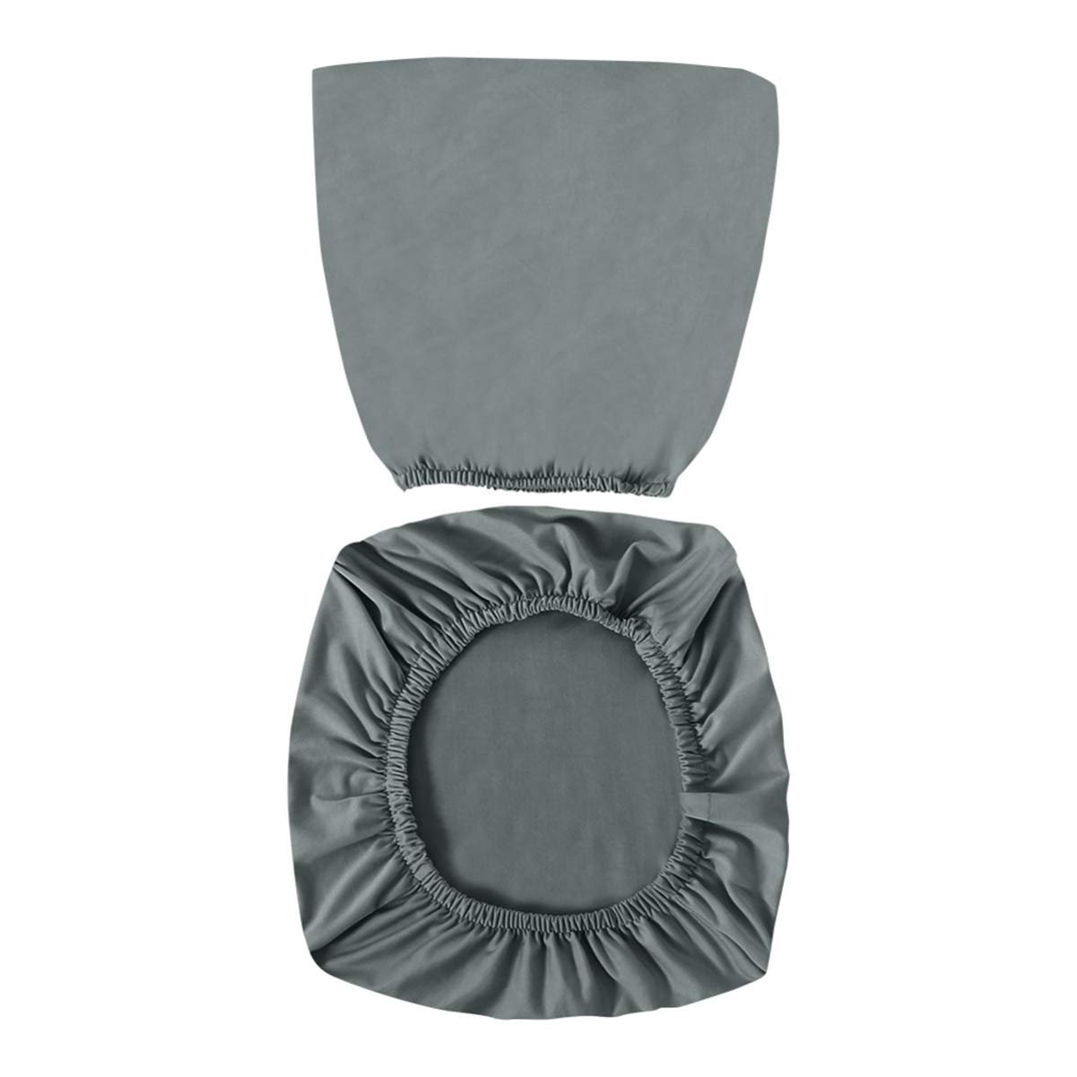 VOSAREA Office Chair Covers Stretch Computer Desk Chair Slipcovers Protector Removable Washable Chair Seat Cushion Protectors (Deep Grey)