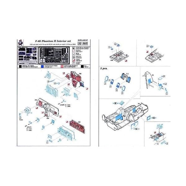Eduard Accessories 32503 Modellbauzubehör F-4E Phantom Interior für Tamyia Bausatz – Bild 3