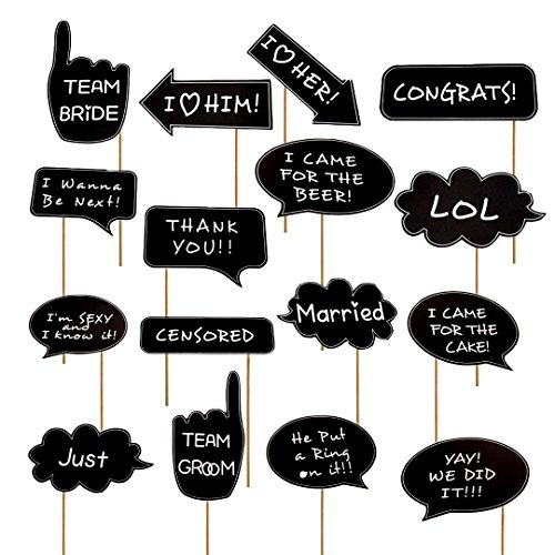 Photo Booth Props Funny for Wedding Bridal Shower Graduation Engagement Valentines Party Marry Decoration Party with Wooden Stick 16pcs Photo Booth Props Funny for Wedding Bridal Shower Graduation Engagement Valentines Party Marry Decoration Party with Wooden Stick 16pcs