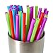 Plastic Drinking Straws 250 Count BPA-Free Multi-Colored Disposable Straws, Assorted - DuraHome (250 Pack)