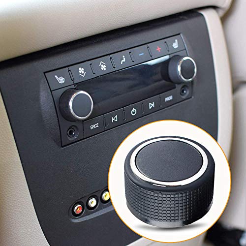 Gekufa Rear Radio Knobs Compatible with 2007-2013 Chevy Tahoe Chevrolet Silverado GMC Acadia Sierra Escalade Buick Enclave Yukon Cadillac-Radio Audio Volume Control Knob Replacements GM 22912547
