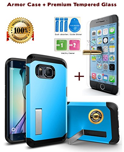 Armored case galaxy s7 egde [shock-proof] cover [kickstand] armor…