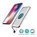 Huafly Portable Wireless Charger Power Bank, QI Wireless Charger 10000mAh Power Bank with Built-in Lightning Cable External Battery Pack for iPhone X, iPhone 8, Samsung Galaxy S8/Note 8