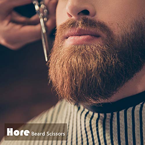 image for Hore Nose Hair Scissors 3 Pairs Curved and Rounded Facial Hair Scissor