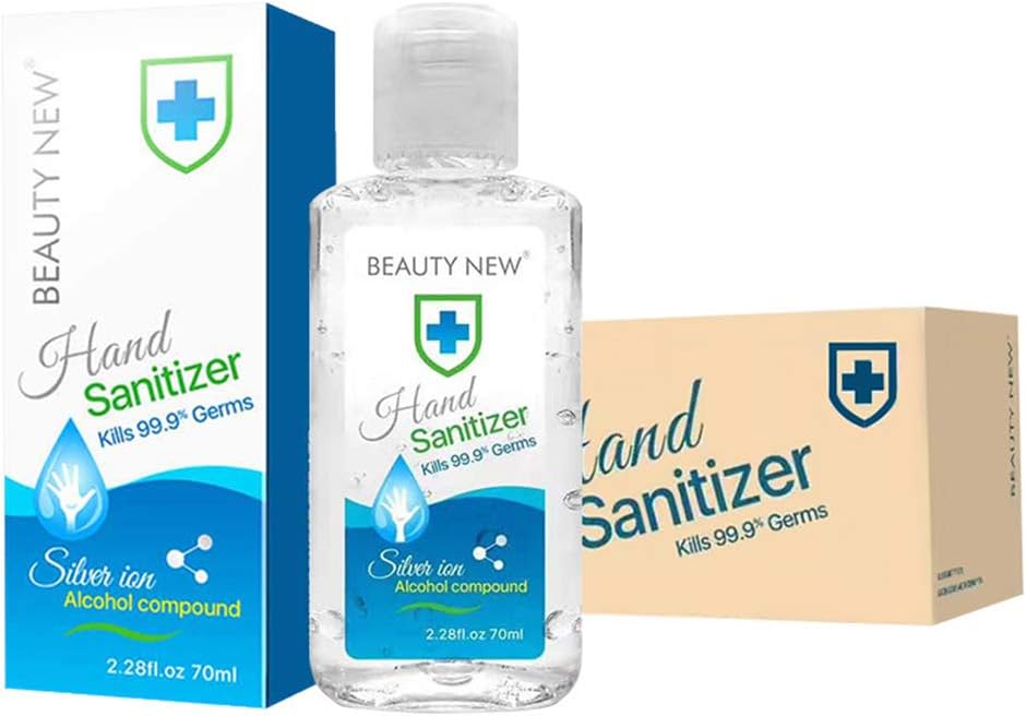 Ruorin Antibacterial Hand Sanitizer, Wash-free Refreshing Hand Gel, Portable Disposable Hand Bottle for Adults/Kids 70ml