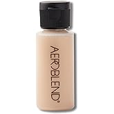 AEROBLEND Airbrush Foundation Makeup (N25) Professional, Water-Based, Buildable, Long-wearing, For all skin types, 1 oz