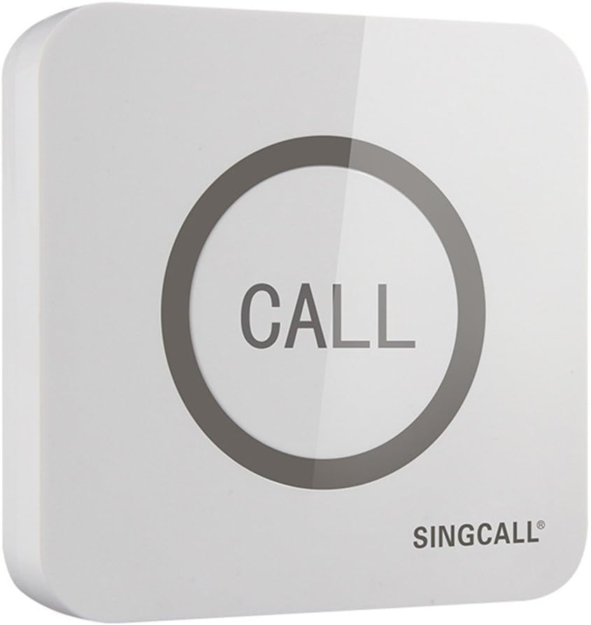 SINGCALL Home Caring System Hotel Calling System,Big Touching Button Convenient Waterproof, 1-Button Pager APE520 (Can't Be Used Alone)