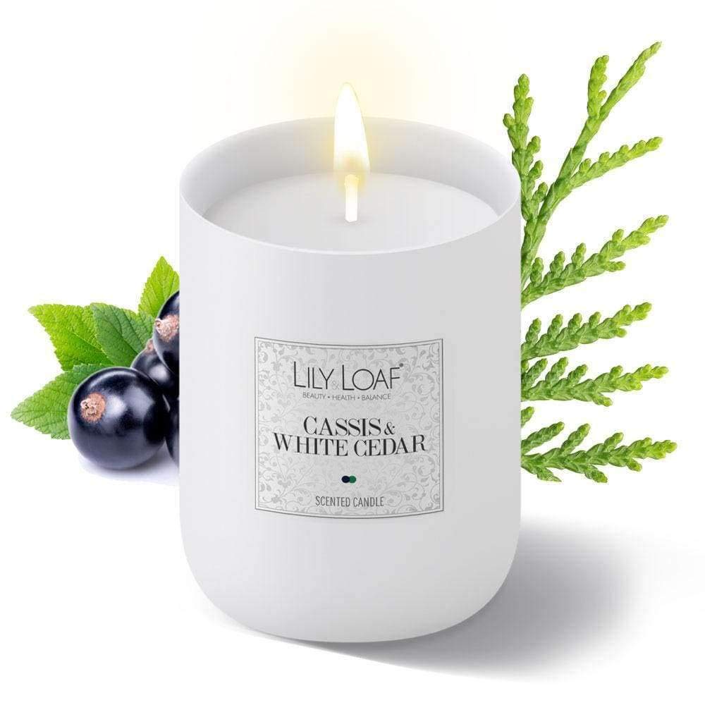 Lily & Loaf Cassis & White Cedar, Toxin-Free, Soy Wax Candle - 40 Hours Burn Time…