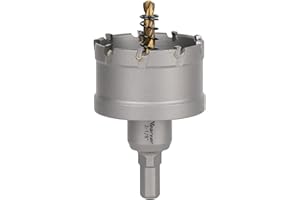 Vearter 2-1/8''(54mm) Carbide Hole Saw for Stainless Steel, Heavy Duty Hole Cutter with Pilot Drill Bit, for Hard Metal, Iron