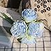 Felice Arts Silk Peony Bouquet 5 Heads Artificial Fake Flower Bunch Bouquet Bridal Bouquet Wedding Living Room Table Home Garden Decoration (Blue)